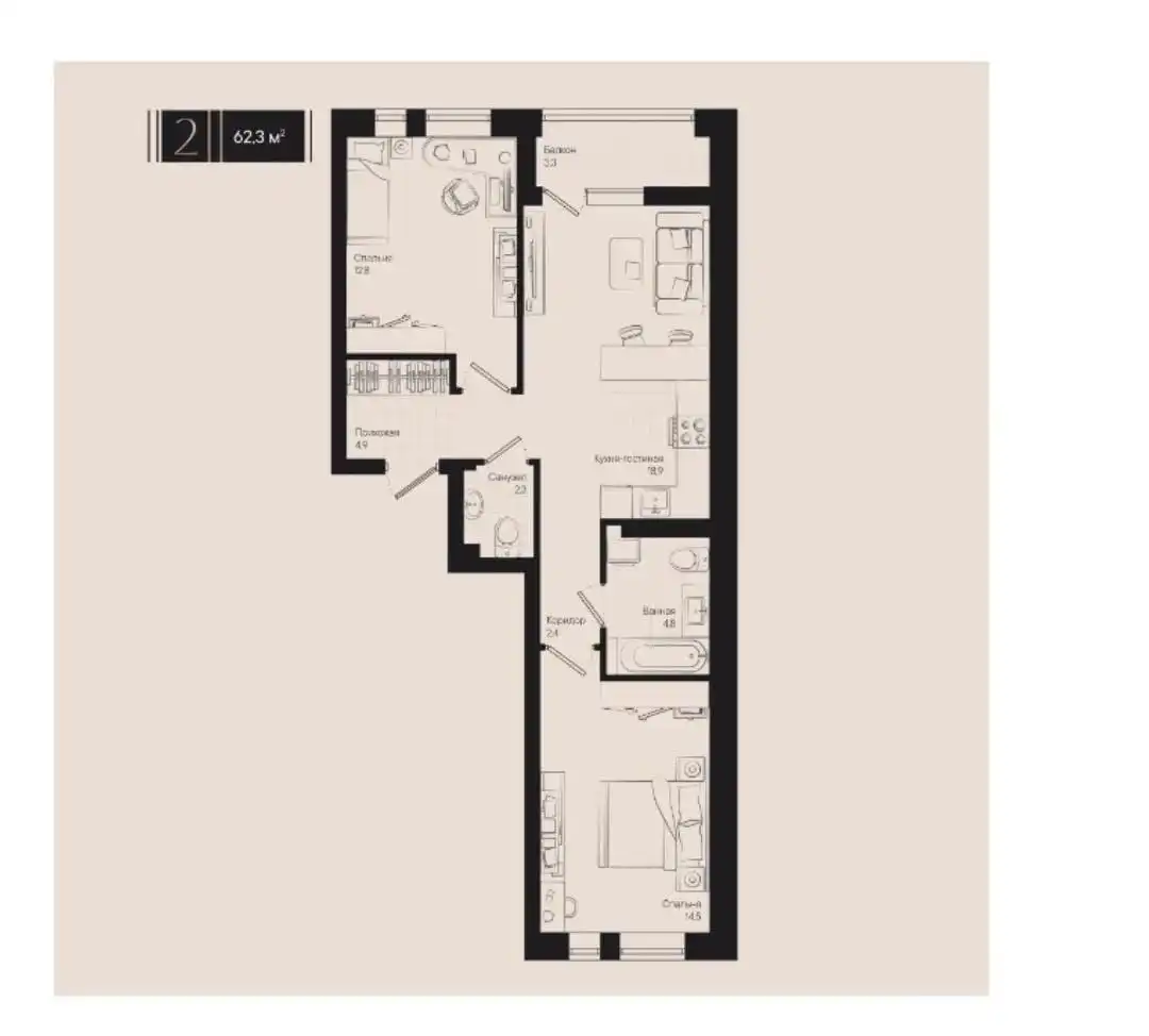 Сдача квартиры в ЖК Эрмитаж, литер 2, 4 квартал 2025