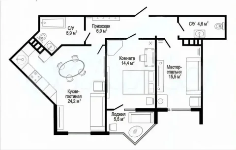 Квартира в ЖК Сегодня, 75м2, 11 этаж - Недвижимость в Краснодар