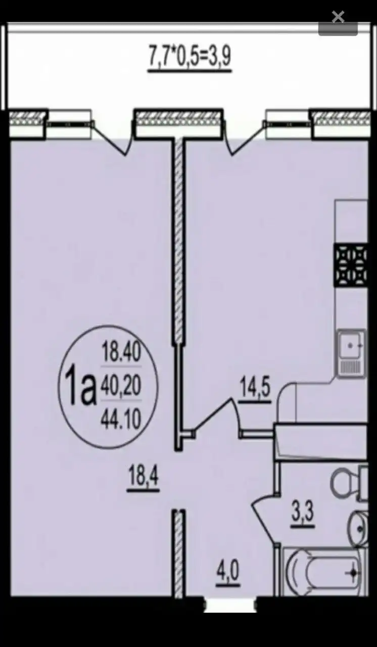 1-комн. квартира в ЖК Радуга, Краснодар