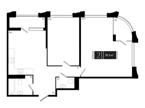 Квартира в ЖК Эрмитаж, литер 2.1, 81.3 м² - Земля в Краснодар