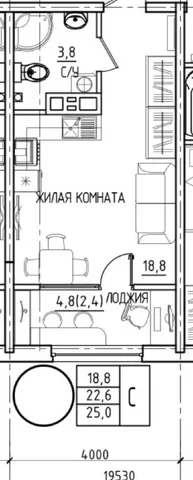 Студия 25 м2 в ЖК Первое место с переуступкой и рассрочкой - Аренда в Краснодар