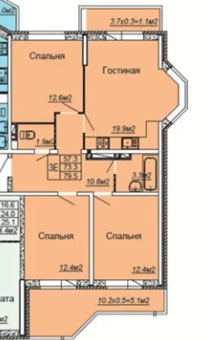 Квартира в ЖК Любимый дом, 80 м², 13 этаж - Аренда в Краснодар