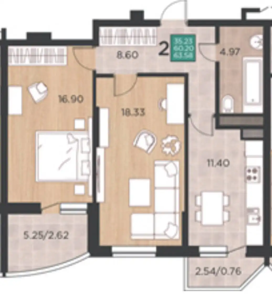 Квартира в ЖК Россинский парк на Командорской 15/1 - Квартиры (Недвижимость) в Краснодар