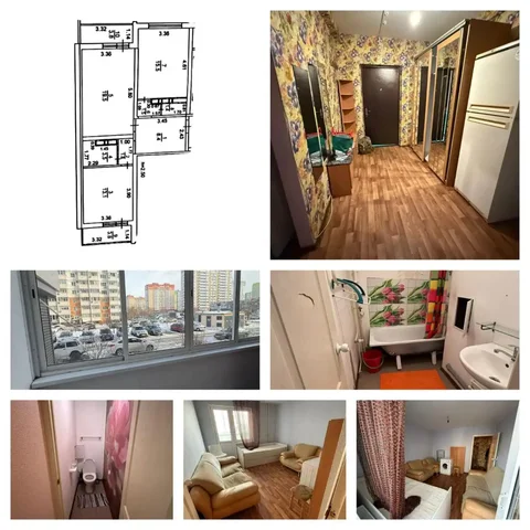 Евро 3, 70м2, 1 этаж с высоким цоколем, Черкасская 131 - Апартаменты в Краснодар