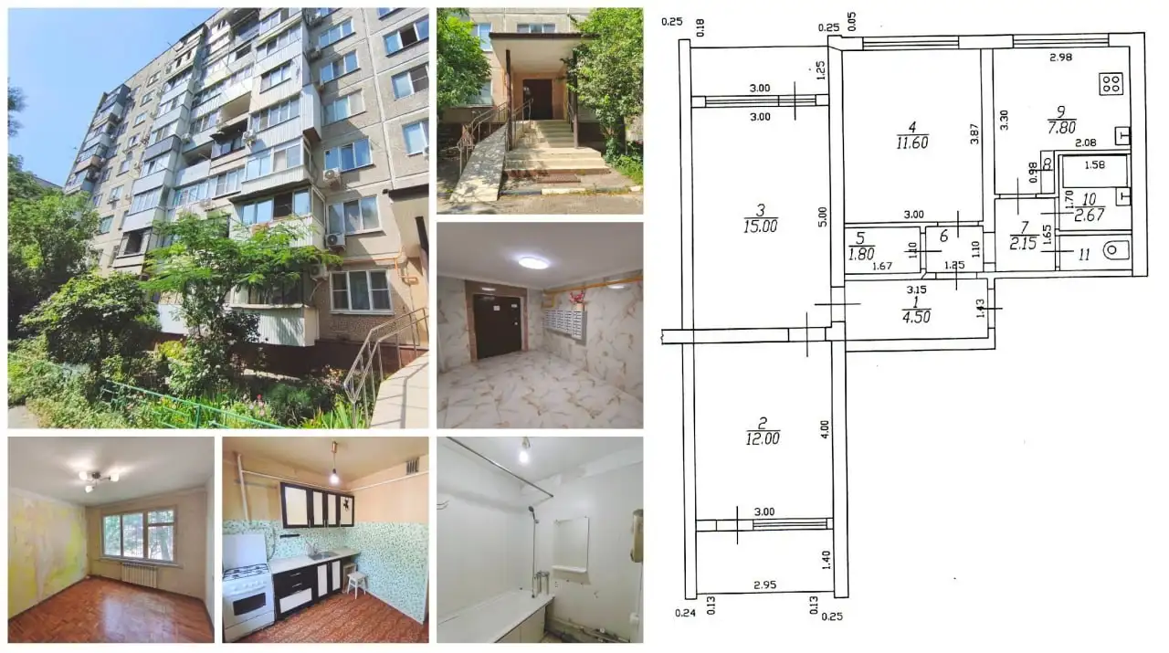 3-комнатная квартира 60,7+7 кв.м с двумя лоджиями, ФМР - Квартиры (Недвижимость) в Краснодар