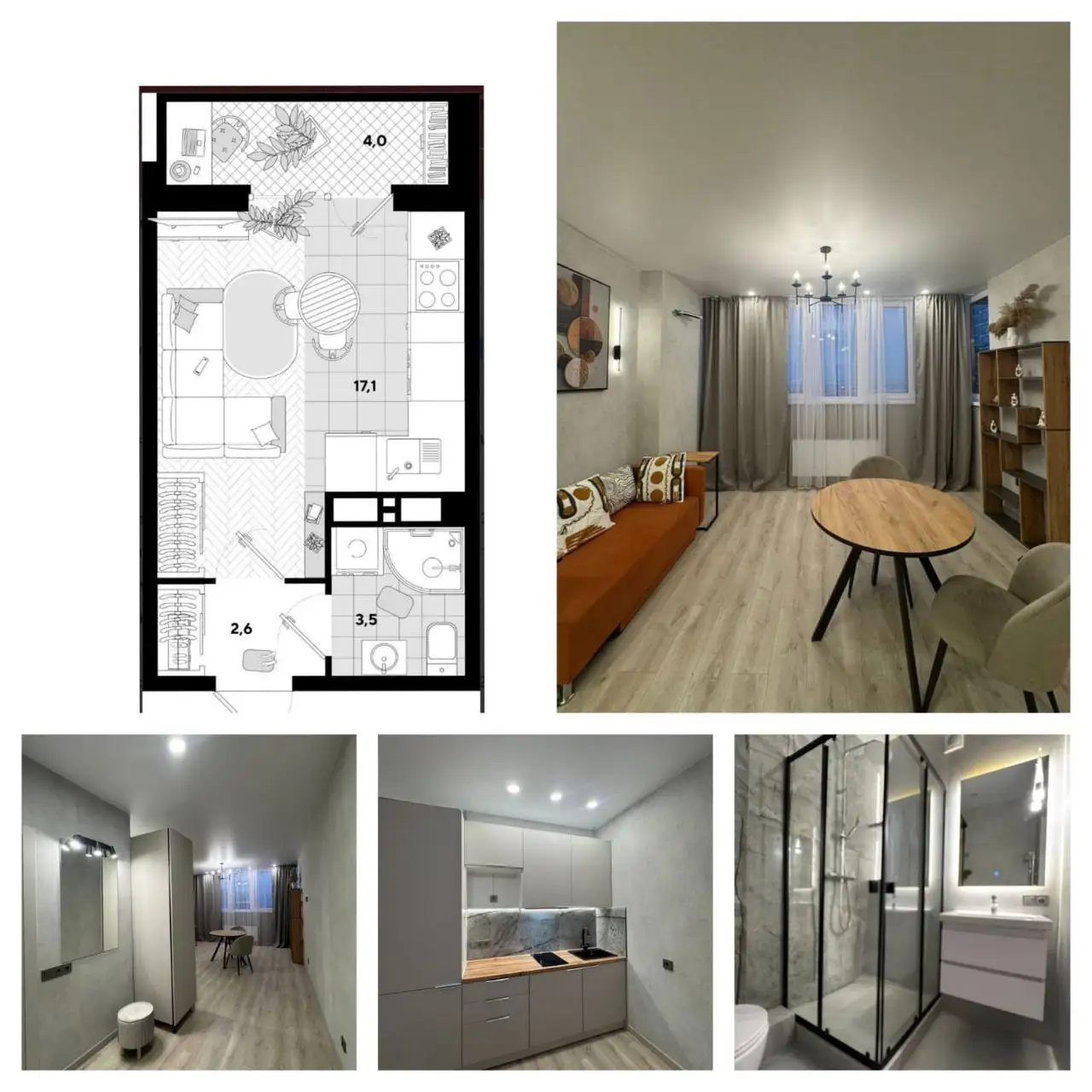 Студия 30 м² в ЖК Парк Победы, Краснодар - Квартиры (Недвижимость) в Краснодар