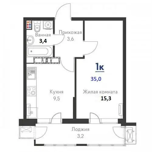 1-комнатная квартира в ЖК Стрижи, Краснодар - Квартиры (Недвижимость) в Краснодар