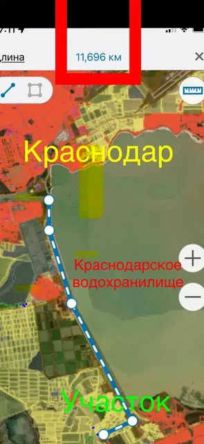 Продажа земельного участка 46 соток на первой линии у озера в Теучежском районе - Дома, коттеджи в Краснодар