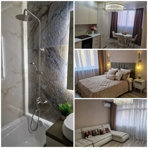 Квартира 2 комнаты 55м² с ремонтом и мебелью - Дома, коттеджи в Краснодар