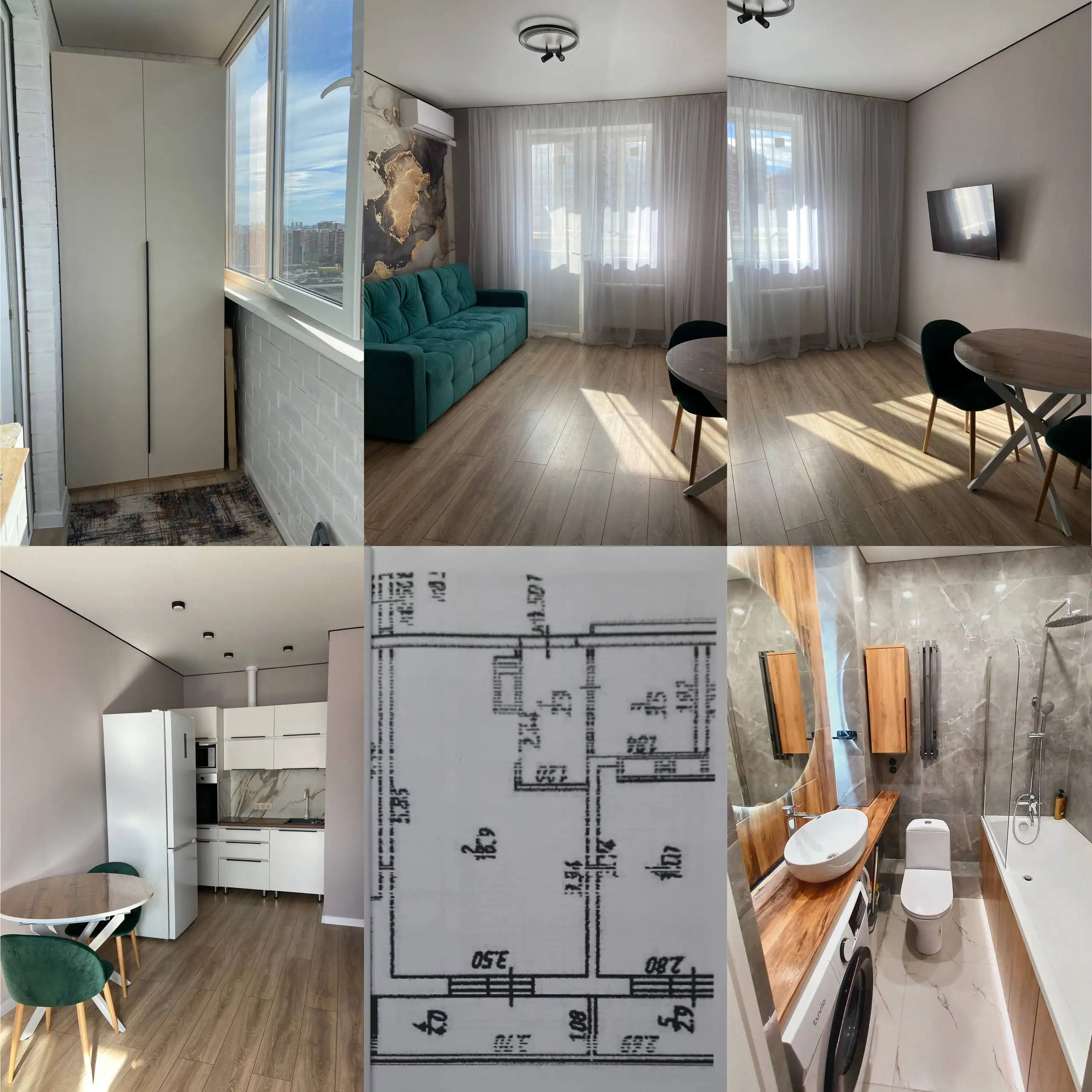 Студия ЖК Самолет 2, 27м², 12/16 этаж, ремонт мебель техника - Квартиры (Недвижимость) в Краснодар