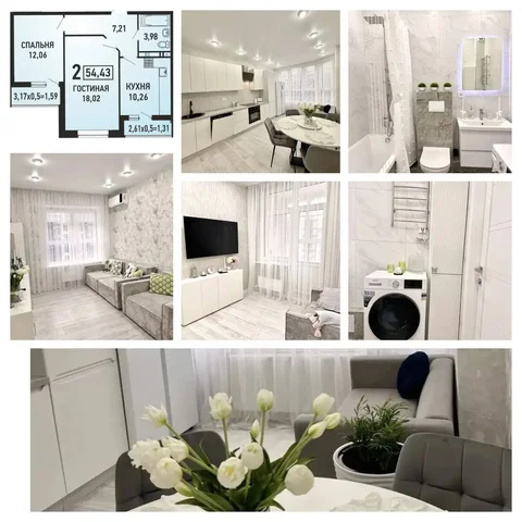 Продажа 2-комнатной квартиры 55 м² в ЖК Губернский - Парковочные места в Краснодар