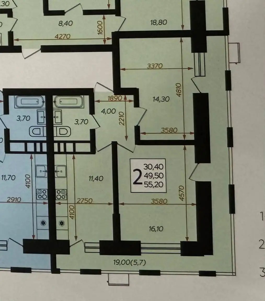 Супер редкая планировка в ЖК НЕБО на Ярославской - Квартиры (Недвижимость) в Краснодар