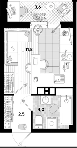 ЖК САМОЛЁТ 3, студия 22м², 8/16 этаж - Недвижимость в Краснодар