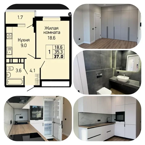 Квартира в ЖК Абрикосово, мкр Губернский - Недвижимость в Краснодар