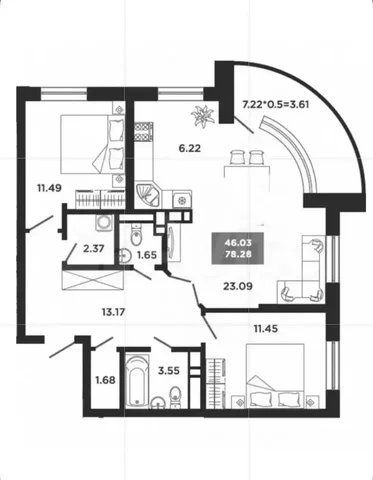 Квартира 79 м² в Краснодаре - частное объявление в Краснодар