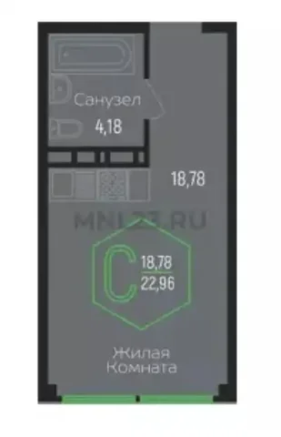 Студия 23м в ЖК Гарантия на обрывной, Краснодар - Земля в Краснодар