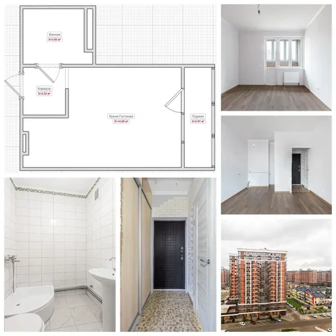 Студия 21 м2 в ЖК Самолет, Краснодар - Земля в Краснодар