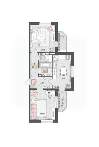 Продажа 3-комнатной квартиры в ЖК Лучший 2 - Земля в Краснодар