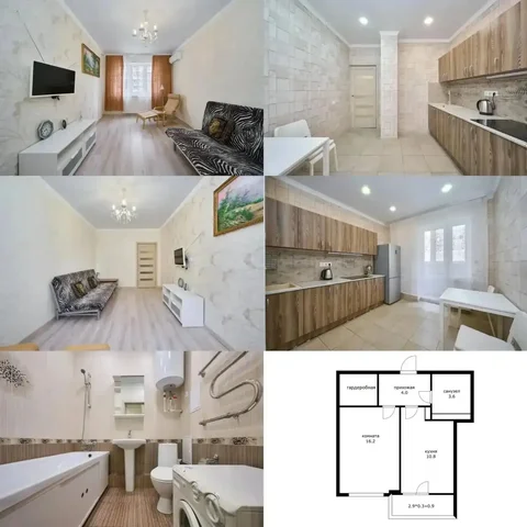 1-комнатная квартира, 35 м², ЖК Ромекс/Энка - Дача в Краснодар