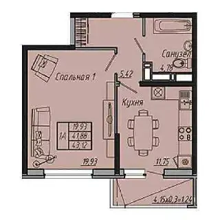 1-к квартира на Стахановской, 45м², 15/16 этаж - Квартиры (Недвижимость) в Краснодар