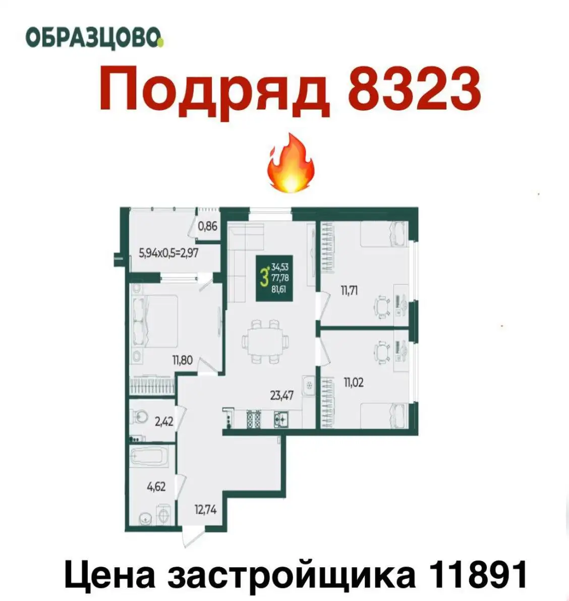 Продажа квартиры в ЖК Образцова - Квартиры (Недвижимость) в Краснодар