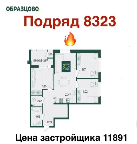 Продажа квартиры в ЖК Образцова - Участок в Краснодар
