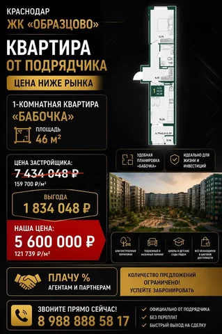 Продажа квартиры в ЖК Образцово - частное объявление в Краснодар