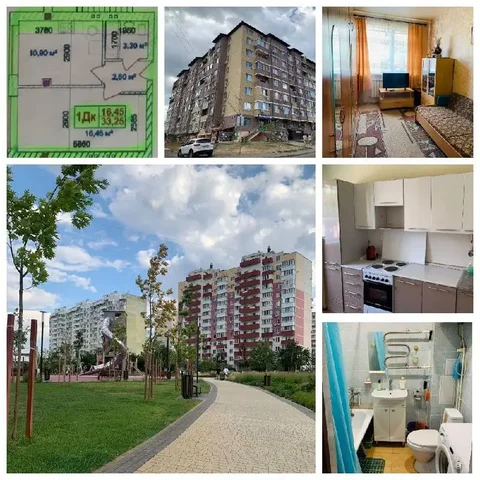 1-комнатная квартира в ЖК Родной квартал, Краснодар - Дома, квартиры, комнаты в Краснодар