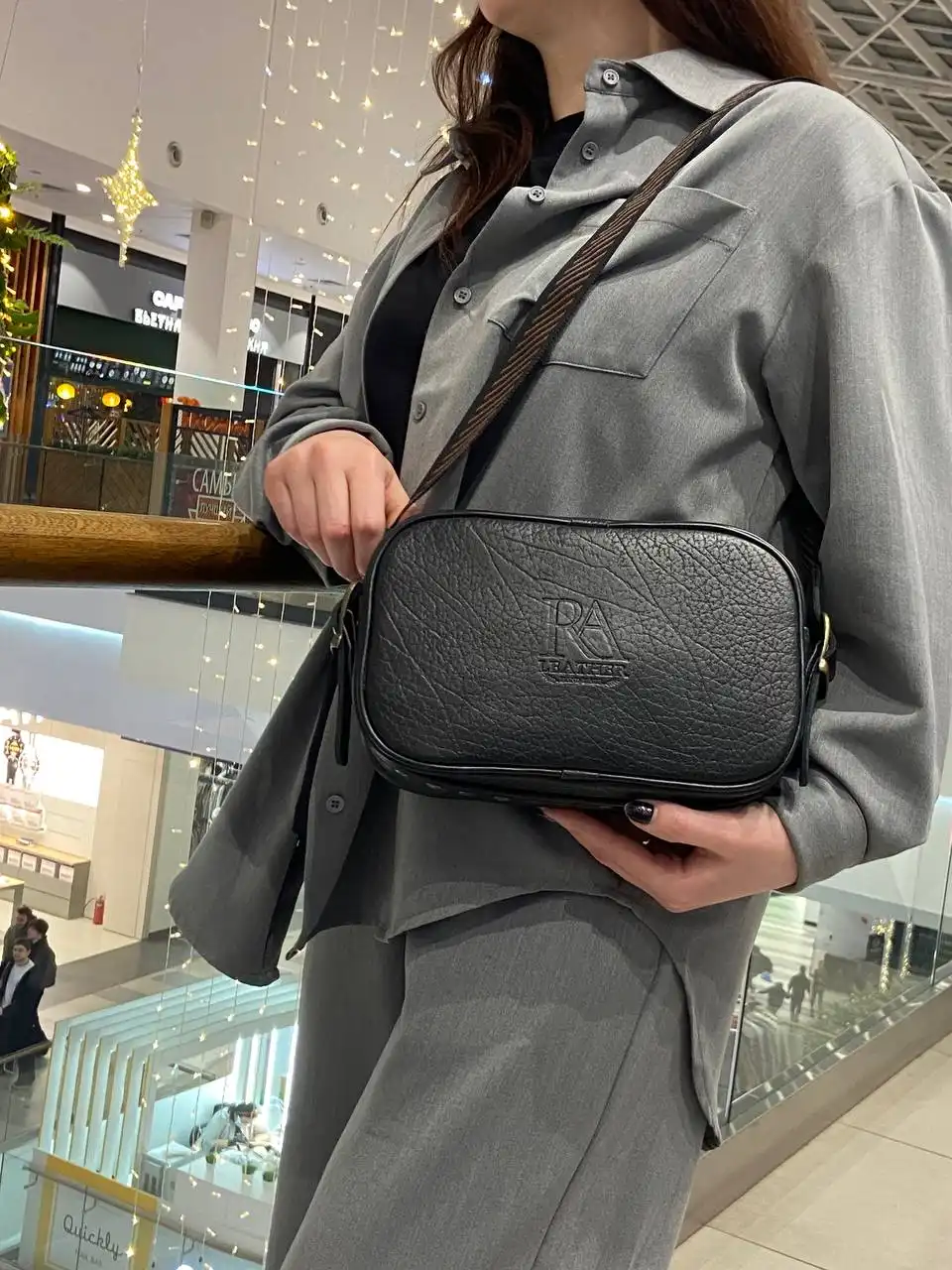 Сумка через плечо из премиальной кожи ручной работы