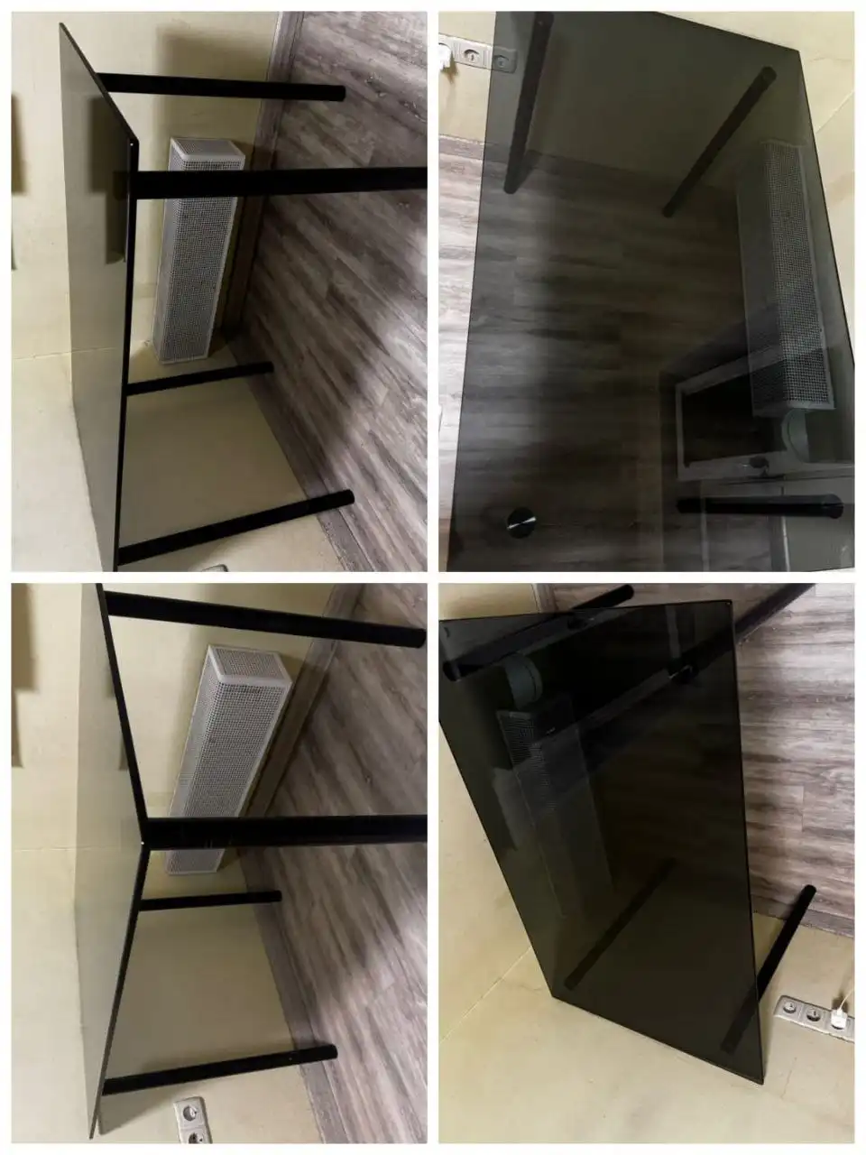 Стол стеклянный черный ИКЕА 118х75 см