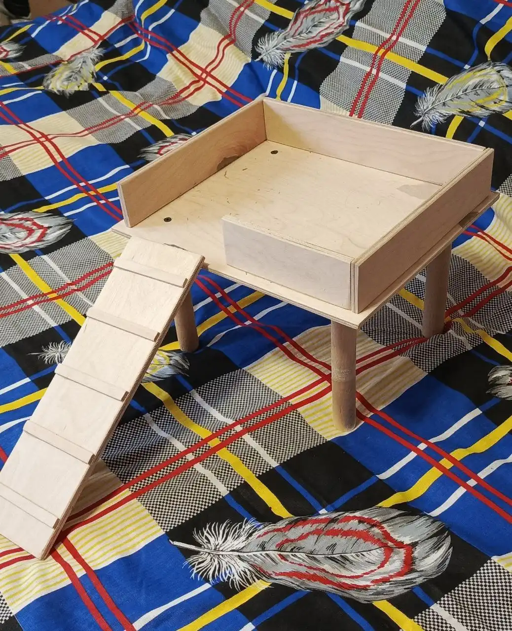 Терраса, домик для грызунов из дерева