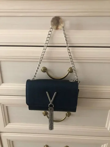 Синяя театральная сумка на длинной ручке - Носки в Люберцы