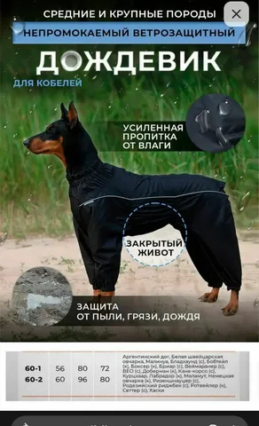 Дождевик комбинезон для собак - частное объявление в Люберцы