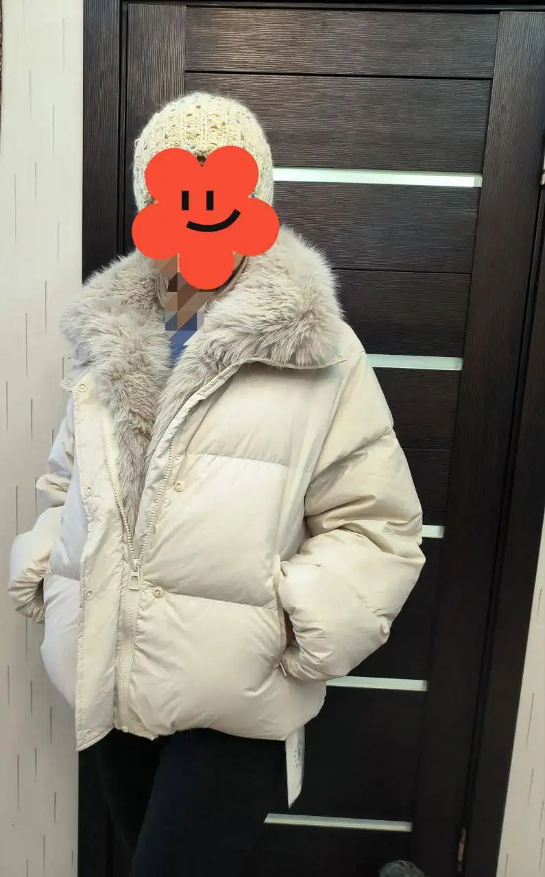 Куртка-пуховик новая с отстегивающимся мехом, размер М - Верхняя одежда (Одежда) в Люберцы