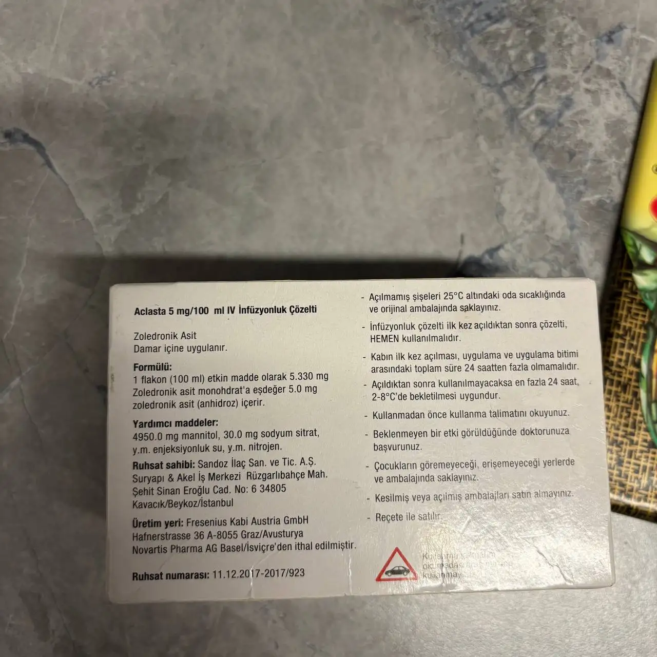 Продажа капельницы Акласта от остеопороза - Лекарства (Красота и здоровье) в Люберцы