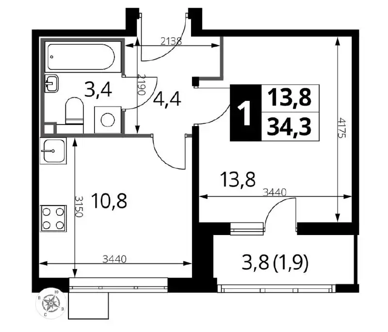 Продажа 1-комнатной квартиры в Люберцах, ЖК 1-й Лермонтовский - Квартиры (Недвижимость) в Люберцы