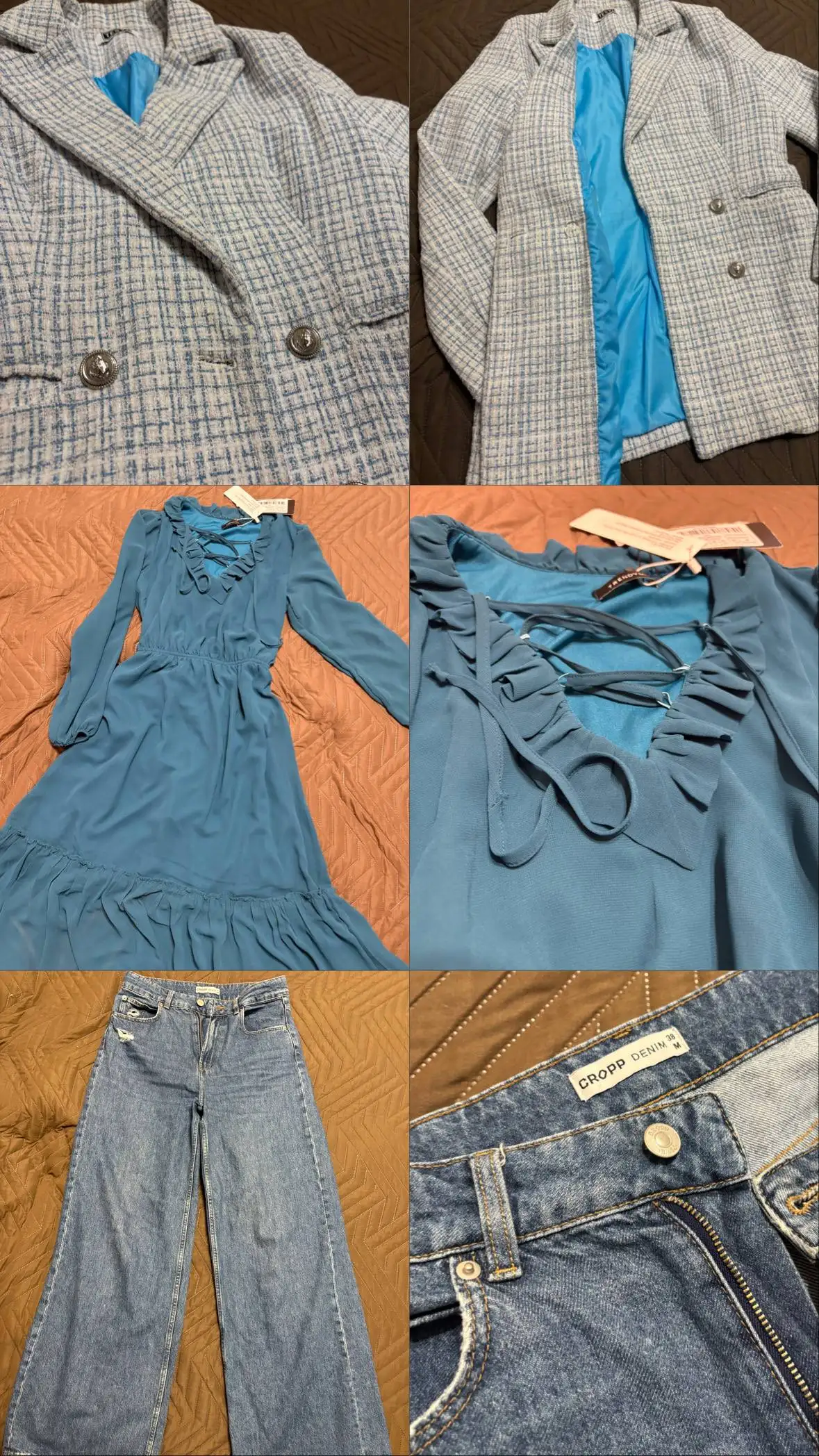 Голубой пиджак с платьем фото 42-44 - Женская одежда (Одежда) в Люберцы