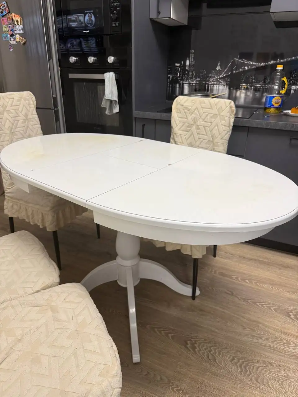 Продам раскладной овальный стол из МДФ и бука - Мебель (Для дома и дачи) в Люберцы