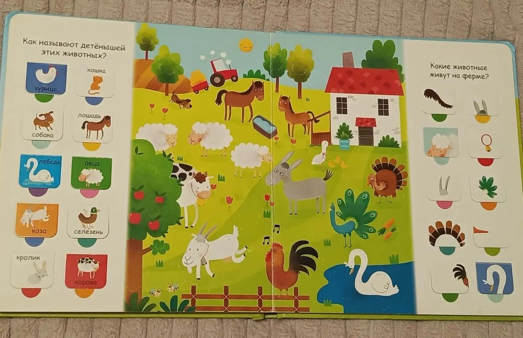Книга для малышей с открывающимися створками про животных - Книги (Товары для детей) в Люберцы