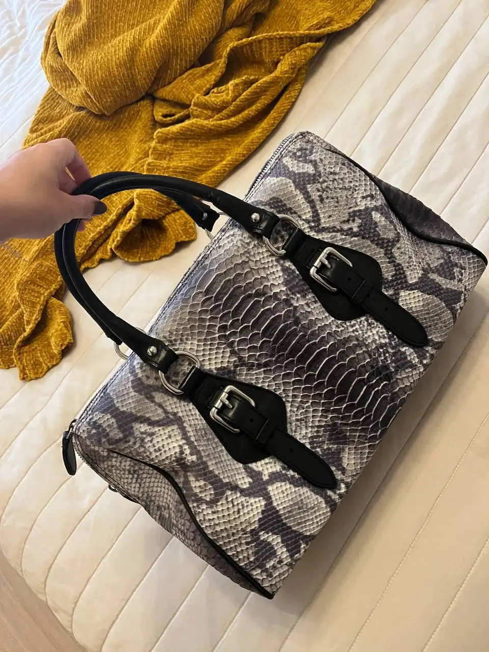 Сумка из натуральной кожи под питона - Сумки (Одежда) в Люберцы