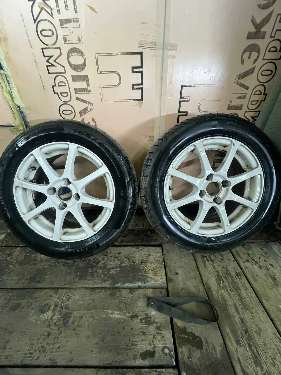 Колеса на ВАЗ Р14 с резиной Pirelli - Колесные диски и резина (Запчасти) в Волжск