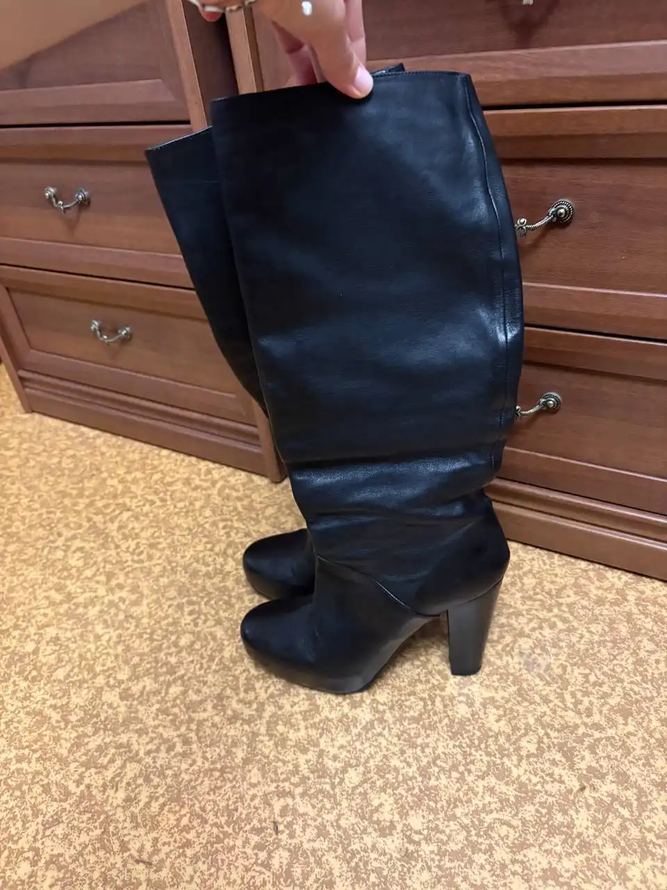 Сапоги кожаные и замшевые осенние