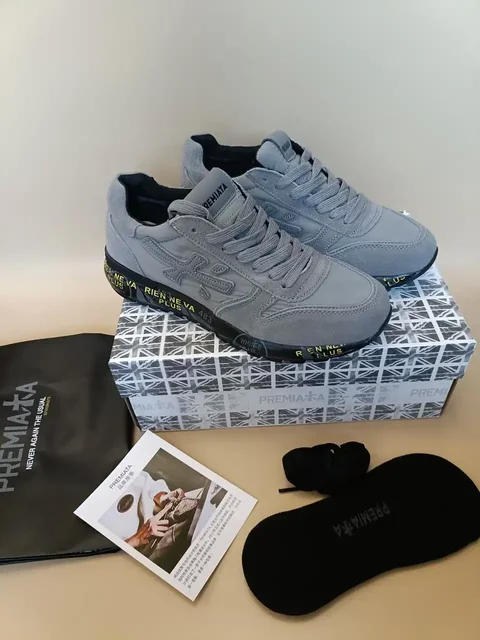 Мужские кроссовки Premiata Mick 483 серого цвета - Одежда в Москва