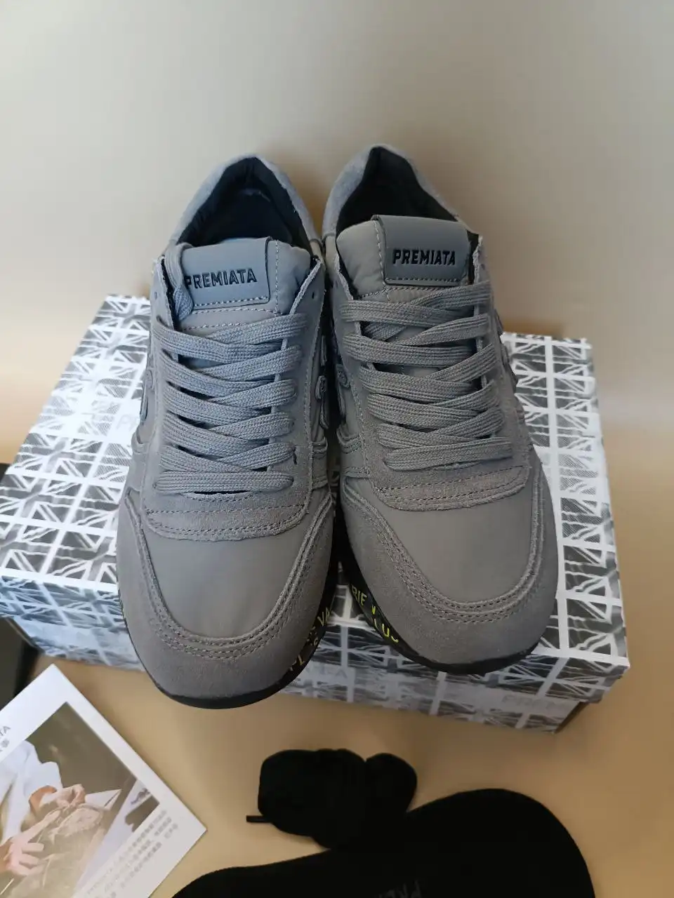 Мужские кроссовки Premiata Mick 483 серого цвета