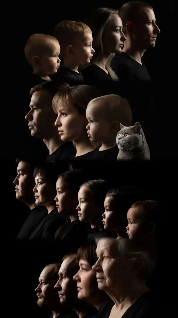 Создание семейного портрета из фотографий