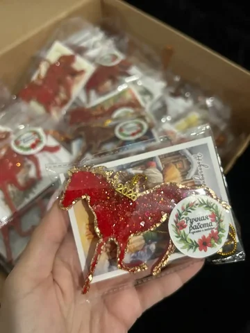 Ёлочные игрушки из эпоксидной смолы Символ 2026 года Огненная Лошадь - Хобби и отдых в Москва