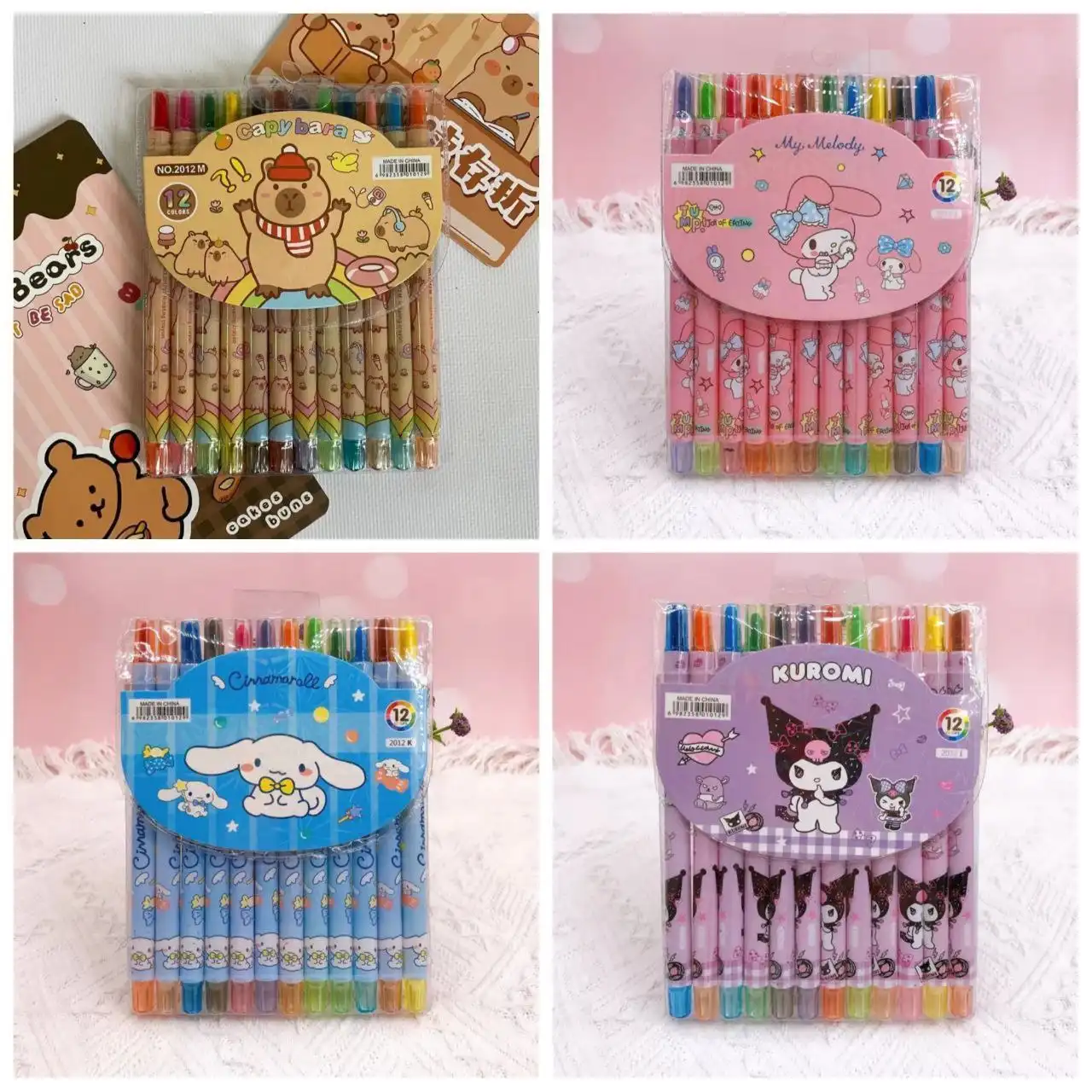 Восковые карандаши Melody в пластиковом корпусе