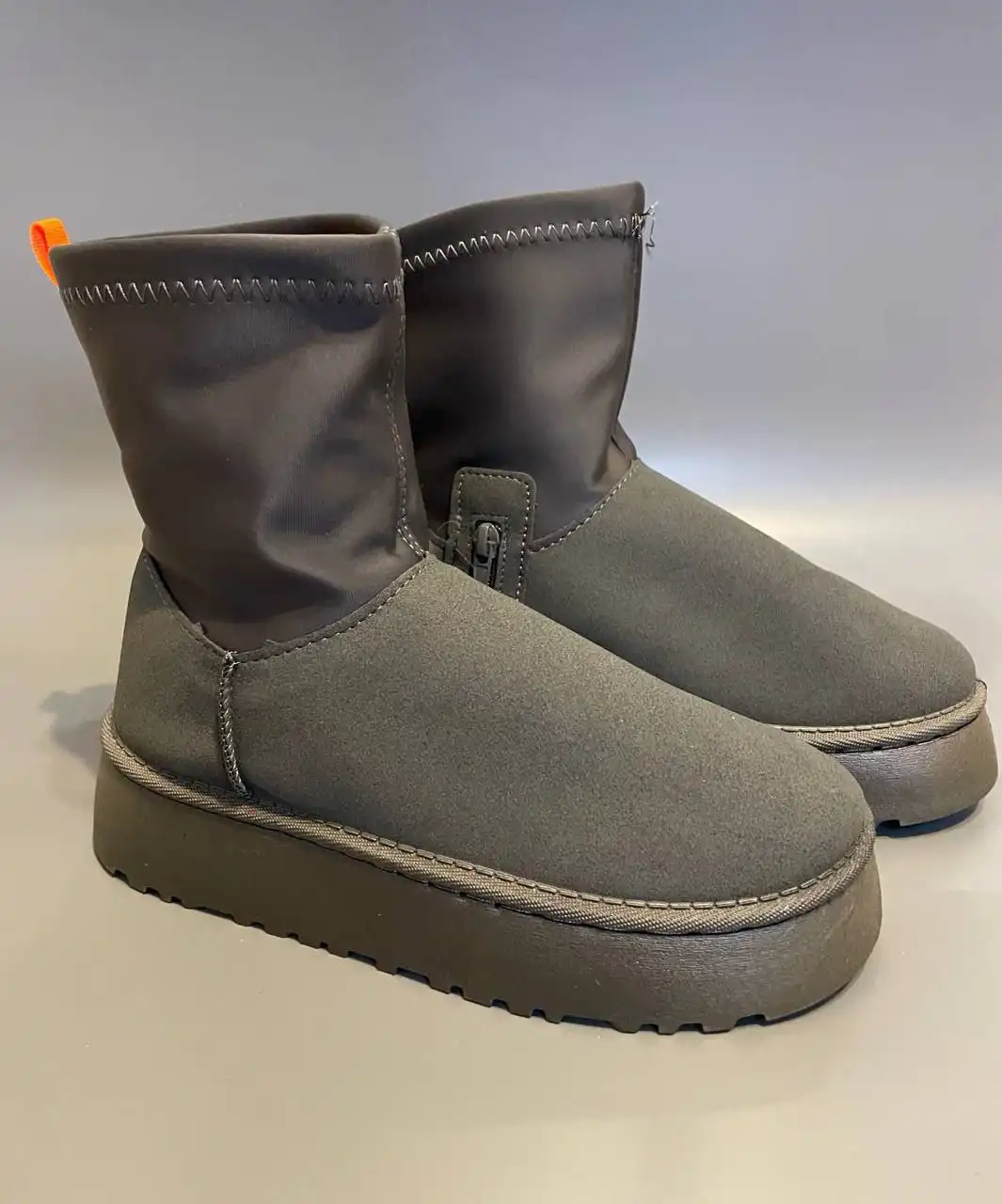 Зимние угги-полусапожки с мехом