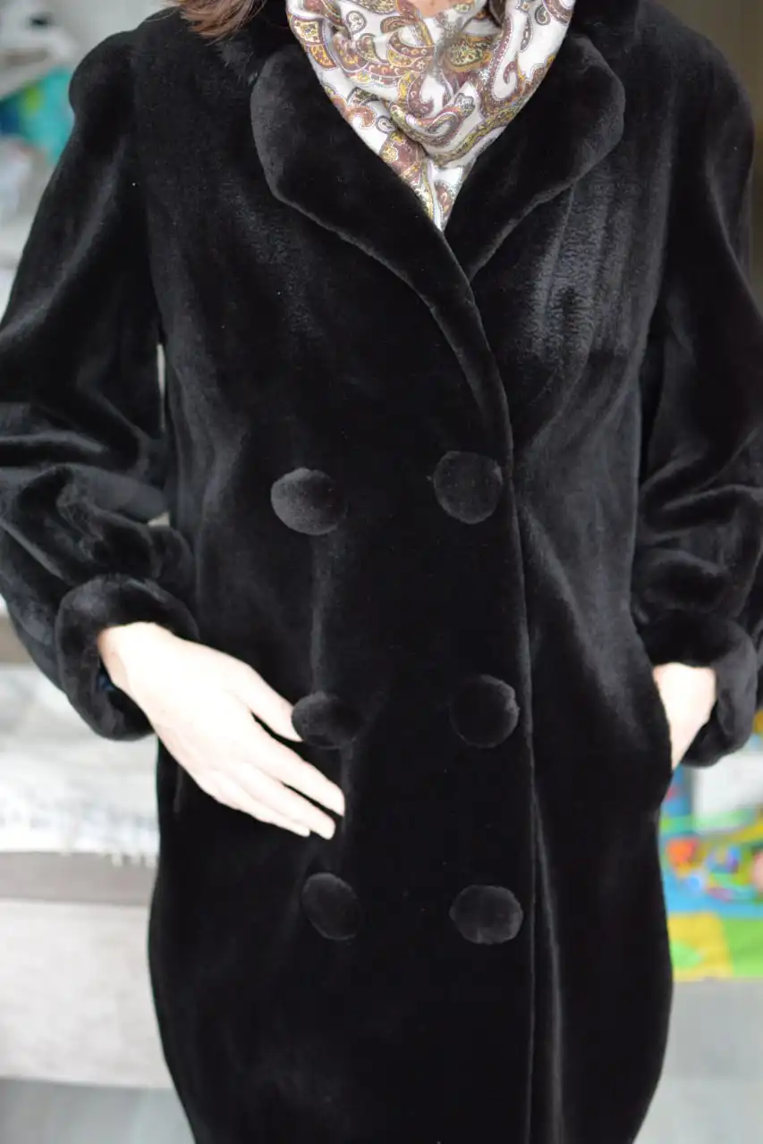 Норковая шуба Mustela Vision черный размер 42 - Верхняя одежда (Одежда) в Москва