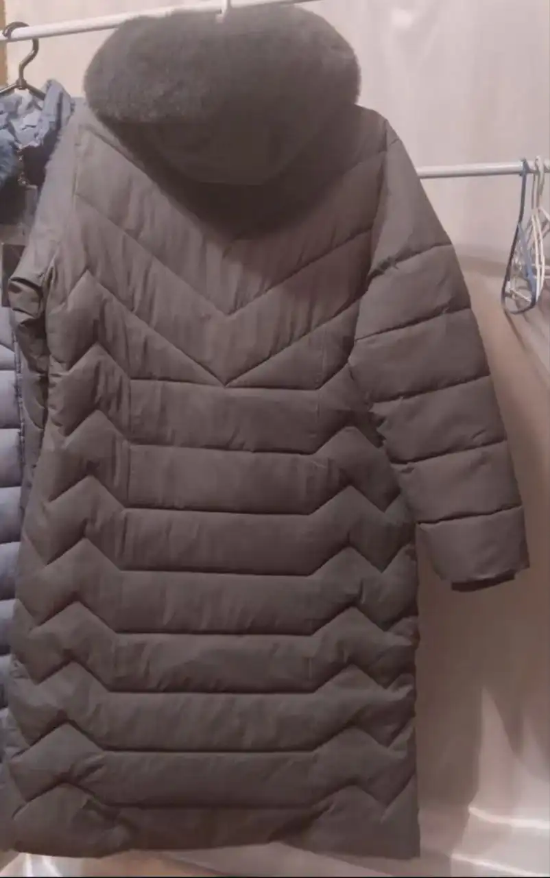 Женский пуховик синий и серый - Верхняя одежда (Одежда) в Москва